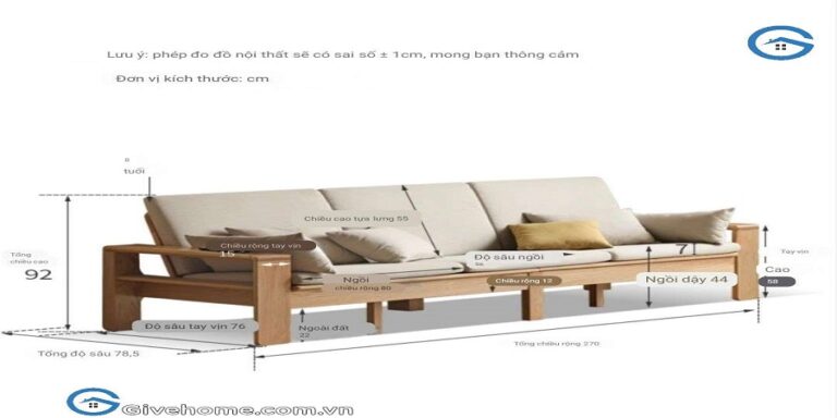 Sofa gỗ nệm vải nỉ cho phòng khách hiện đại nên dùng